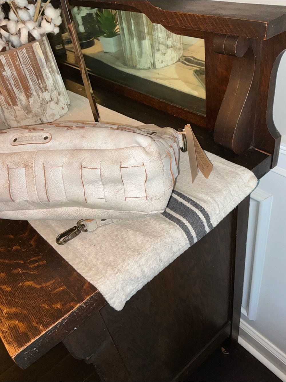 NWT Bed Stu Orchid Woven Leather Satchel Handbag Crossbody Bag Nectar Lux $280 - Picture 10 of 13